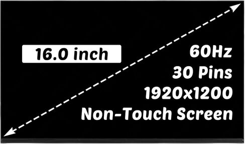 Replacement for HP ZBook Firefly/Power/Studio 16 G10 G11 1920x1200 16.0 inch 30 Pins 60HZ LCD Screen LED Display Digitizer Panel (for Non-Touch Screen Only) in Kuwait