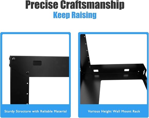 6U Wall Mount Open Frame 19inch Server Equipment Rack Threaded 15 inch Depth Black (6U) in Kuwait