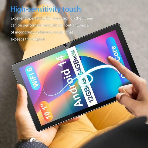 واقي شاشة NOUKAJU لجهاز ATMPC T10 مقاس 10 بوصة، زجاج مقسى عالي الدقة، صلابة 9 ساعات، خدش، مضاد لبصمات الأصابع، واقي غشاء زجاجي مقوى لجهاز ATMPC T10 اللوحي مقاس 10.1 بوصة [عبوة من قطعتين] in Kuwait