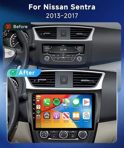 5G WiFi 8Core 4G 64G Radio for Nissan Sentra 2013-2017 Car Stereo with 10.1inch 1280x720P QLED Touch Screen 5.1Bluetooth DSP FM/RDS Wireless CarPlay Android Auto GPS SWC Backup Camera in Kuwait