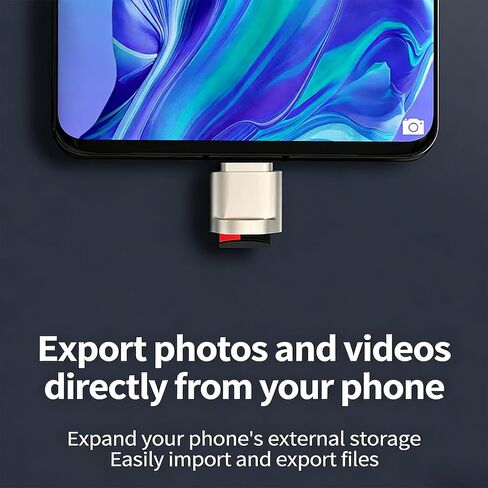 قارئ بطاقة TF USB-C OTG محول متعدد الوظائف التوصيل والتشغيل قارئ بطاقة Micro SD للهواتف الذكية اللوحية والكمبيوتر المحمول صغير الحجم محمول، فضي in Kuwait