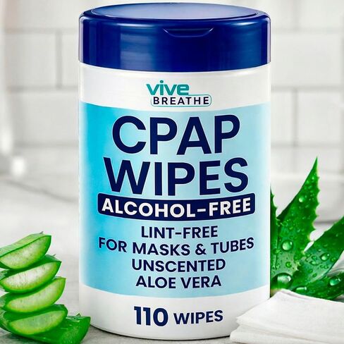 CPAP Mask Wipes - Cotton Unscented And Waterless Cleaning Cloth For Gentle Cleansing - Natural Disinfective Clean Sanitizing (3 Pack) in Saudi Arabia