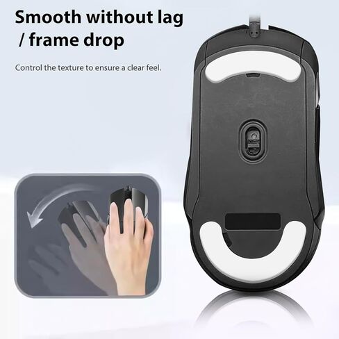 2 Sets Rival 5 Ice Mouse Skates, PTFE Replacement Feet Compatible with SteelSeries Rival 5 Gaming Mouse, Smooth Durable Upgrade Skates Pad (0.7mm/White) in Kuwait