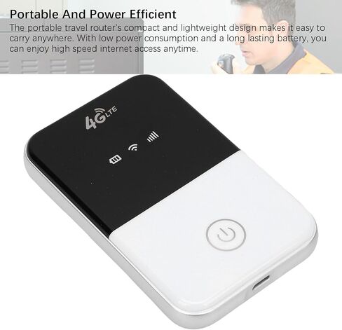 4G LTE Portable WiFi Router, High Speed Internet Access with Global 4G Bands, Supports 10 Devices, for Travel, Business, and Outdoor Use in Kuwait