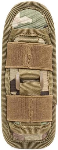 Tactical Flashlight Pouch Holster with 360° Rotating Belt Clip - Quick Release Molle Compatible Case for Universal Torch & Light Carry in Kuwait
