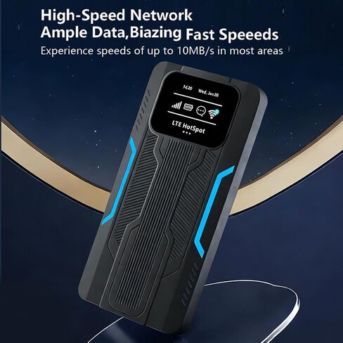 نقطة اتصال محمولة مزدوجة النطاق 4G LTE | راوتر 300 ميجابت في الثانية للسفر، 10000 مللي أمبير، التوصيل والتشغيل in Kuwait