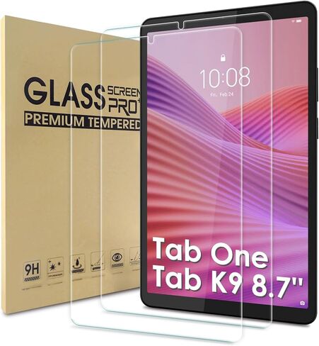 واقي شاشة WD&CD مكون من قطعتين متوافق مع Lenovo Tab One/Tab K9 8.7 بوصة، بديل لطبقة الزجاج المقسى لجهاز Lenovo Tab One 8.7 بوصة 【مضاد للخدش 】【مضاد للفقاعات】عالية الوضوح】 in Kuwait