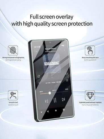 Screen Protector for Oilsky M305 4.02" MP3 Player, High-definition Scratch Resistant Film,HD Clear,Bubble Free with Easy Installation Kit, 3 Pack in Kuwait