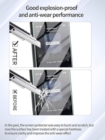 Screen Protector for Oilsky M305 4.02" MP3 Player, High-definition Scratch Resistant Film,HD Clear,Bubble Free with Easy Installation Kit, 3 Pack in Kuwait