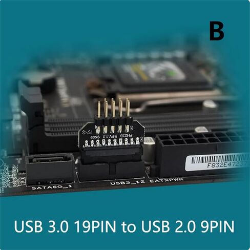 لوحة جديدة موصل المكونات اللوحة الرئيسية للكمبيوتر USB3.0 20pin إلى أجزاء USB2.0 9pin in Kuwait