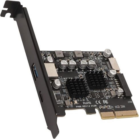 Diyeeni USB 3.2 PCIe Card, 10Gbps Type E Internal 20 pin Front Panel Connector Riser Card, PCI Express 3.0 X4 to USB3.2 Gen2 Adapter for Desktop PC(ASM3142 + 822) in Kuwait