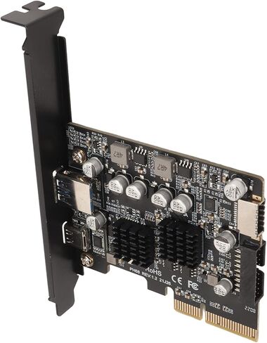 Diyeeni USB 3.2 PCIe Card, 10Gbps Type E Internal 20 pin Front Panel Connector Riser Card, PCI Express 3.0 X4 to USB3.2 Gen2 Adapter for Desktop PC(ASM3142 + 822) in Kuwait