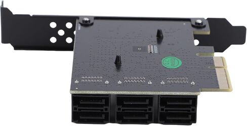 PCIe 4X to 6 Port 3.0 Controller Card, 6Gbps HDD SSD Adapter, RTL9100 Chip Card, Ideal for 10 11 Systems in Kuwait