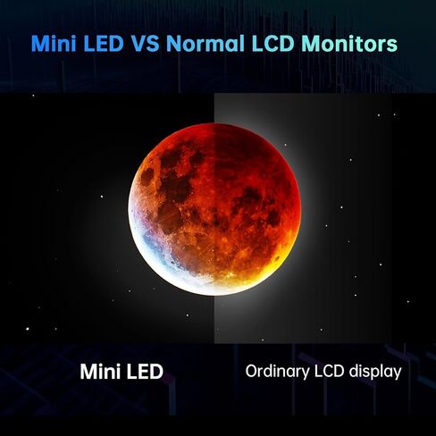 شاشة KTC 27 بوصة 4K Mini LED، IPS سريعة، شاشة ألعاب HDR1000 160 هرتز 144 هرتز، مكبرات صوت، نوع C 90 وات، HDMI/DP/USB، دوار/ارتفاع/محور/إمالة، VESA، شاشة عمودية للألعاب والكمبيوتر (متجددة) in Kuwait