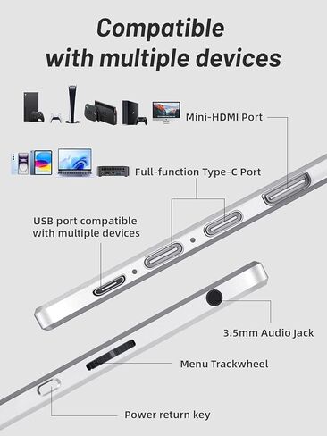 شاشة محمولة مقاس 15.6 بوصة تعمل باللمس 4K OLED 3840X2160 100000:1 شاشة ألعاب تعمل باللمس ذات 10 نقاط، مع غطاء واقي، شاشات سفر HDMI USB C للكمبيوتر، كمبيوتر صغير، PS5/4 in Kuwait