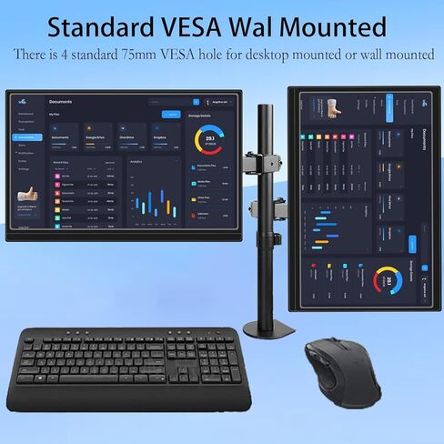 شاشة محمولة مقاس 17.3 بوصة، شاشة HDMI، مكبر صوت مدمج عالي الدقة 1600 * 900، شاشة كمبيوتر مكتبي HDMI USB C، قابلة للتركيب على VESA، للكمبيوتر الشخصي، كمبيوتر محمول Raspberry Pi PS4/5 in Kuwait