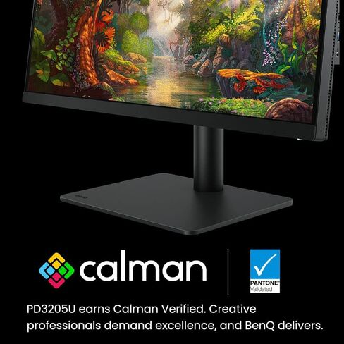 شاشة BenQ PD3205U مقاس 32 بوصة بدقة 4K UHD IPS USB-C، و99% sRGB وRec.709، وHDR10، وتصميم مريح، والعناية بالعين، ومكبرات صوت مدمجة (متجددة) in Kuwait