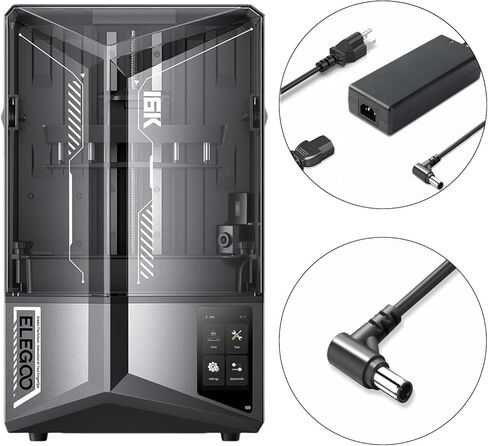 محول تيار متردد/تيار مستمر 24 فولت 6 أمبير متوافق مع Elegoo Saturn 4 Ultra 16K EL3D-4.0، Saturn 3 12K EL3D-3.0.1 شاشة LCD أحادية اللون مقاس 10 بوصات MSLA Photocuring Desktop الراتنج ثلاثية الأبعاد FY1502406000 مصدر طاقة 120 وات in Kuwait