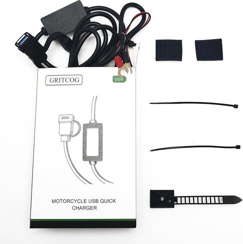 شاحن USB للدراجات النارية 30 وات QC3.0 سريع الشحن، IP66 مقاوم للماء 12 فولت-24 فولت تيار مستمر شاحن هاتف للدراجات النارية، محول طاقة USB للدراجة الترابية ATV لدراجات Harley BMW Kawasaki in Kuwait