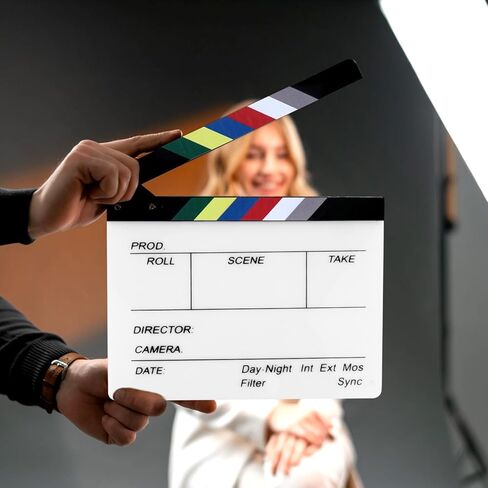 لوح تصفيق من فيلم الأكريليك مع قلمين مائيين قابلين للمسح، وألواح مشهد لوح تصفيق لمخرجي الأفلام لتصوير الأفلام وتصوير الفيديو ومعدات المسرح in Kuwait