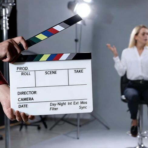 لوح تصفيق من فيلم الأكريليك مع قلمين مائيين قابلين للمسح، وألواح مشهد لوح تصفيق لمخرجي الأفلام لتصوير الأفلام وتصوير الفيديو ومعدات المسرح in Kuwait
