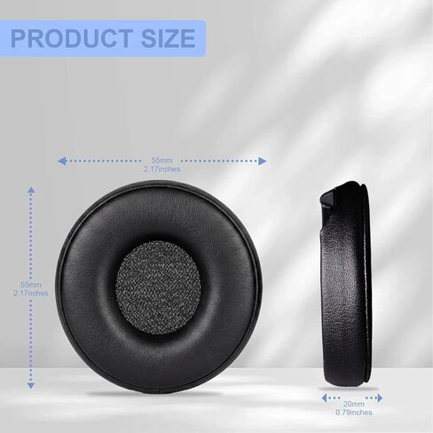 وسائد أذن بديلة لسماعات Jabra Engage 55/65/75 (إصدار استريو)، غطاء أكواب الأذن، وسائد سماعة رأس من الجلد الناعم وإسفنج الذاكرة - أسود (لا تناسب Engage 50، Engage 55/65/75 إصدار أحادي) in Kuwait