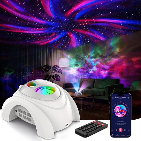 Galaxy Projector, Star Projector Light for Bedroom, Bluetooth Speaker and 8 White Noise, Night Light for Kids Adults Game Room, Home Theater, Ceiling, Christmas, Room Decor in Kuwait