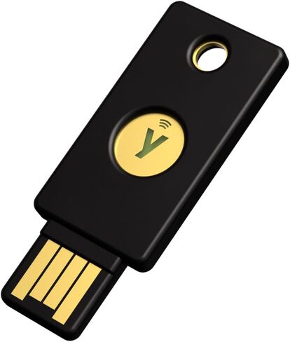 Yubico - YubiKey 5 NFC - مفتاح أمان ومفتاح مرور للمصادقة متعددة العوامل (MFA)، الاتصال عبر USB-A أو NFC، معتمد من FIDO - حماية حساباتك عبر الإنترنت (عبوة من 4) in Kuwait