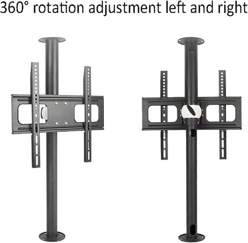 Adjustable TV Mount Bracket for 32-55 Inch LCD 360° Rotatable Monitor Arm Cold Rolled Steel Wall-Mounted Multi-Height Options Supports Up to 50kg in Kuwait