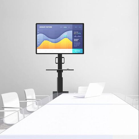Monitor Arm Stand Single Monitor Mobile Cart 17"-32" Floor-Standing Monitor Stand LCD TV Stand Height-Adjustable Monitor Mount Stand with Keyboard and Host Bracket Monito in Kuwait