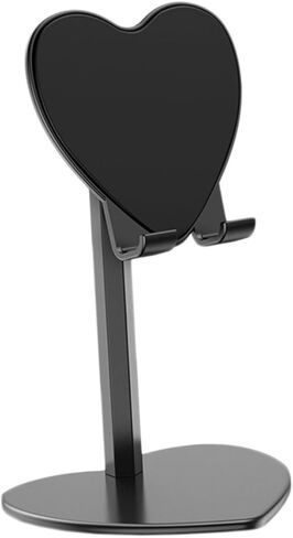 STOBOK Heart Shaped Desktop Phone Bracket Flexible Metal Tablet Support for Home Office Durable Silver Design for Video Watching Webcasts in Kuwait