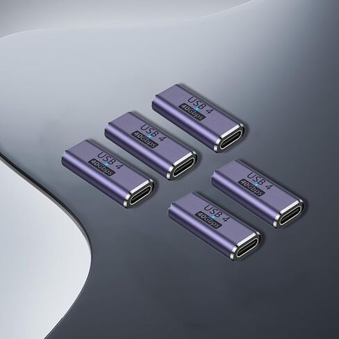 3/5 حزمة محول USB-C أنثى إلى أنثى، USB4 40 جيجابت في الثانية و240 وات PD، وصلة مدمجة لمحطات الإرساء والشاشات وأجهزة الكمبيوتر المحمولة in Kuwait