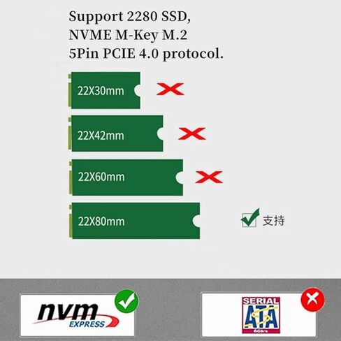 لـ MSI Claw8 Ai Claw7 Ai المحمولة M.2 NVMe PCIe 4.0 2280 لوحة توسيع محول 2230 SSD بديلة، تعديل 2230 إلى 2280 بطاقة توسيع SSD، PCIe 4.0 لوحة بطاقة تخزين عالية قابلة للتوسيع in Kuwait