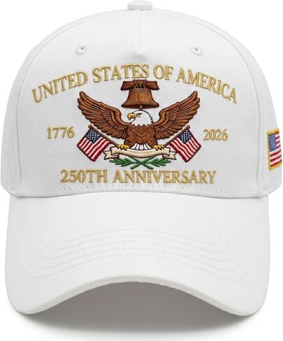250th Anniversary USA Hat - Adjustable United States 250th Anniversary Hat Retro Embroidered Baseball Cap in Saudi Arabia