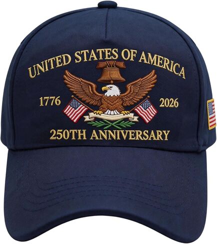 250th Anniversary USA Hat - Adjustable United States 250th Anniversary Hat Retro Embroidered Baseball Cap in Saudi Arabia