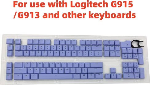 Thickened Version of ABS Material G915/G915TKL G913/G913TKL Exclusive Color keycaps, injecting New Vitality for Wired Gaming Mechanical Keyboard G915 keycaps(Purple(109keys)) in Kuwait