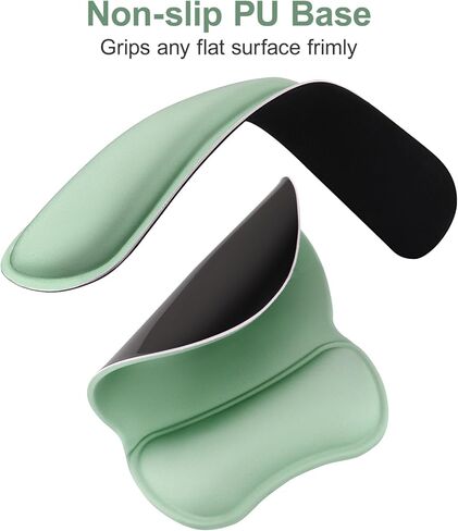 MOSISO Wrist Rest Support for Mouse Pad & Keyboard Set, Pear Shape Ergonomic Mousepad Non-Slip Base Home/Office Pain Relief & Easy Typing Cushion with Neoprene Cloth & Raised Memory Foam, Mint Green in Kuwait