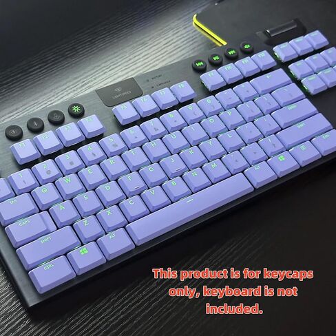 Thickened Version of ABS Material G915/G915TKL G913/G913TKL Exclusive Color keycaps, injecting New Vitality for Wired Gaming Mechanical Keyboard G915 keycaps(Purple(109keys)) in Kuwait