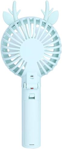 Kikumi Mini Handheld Fan, USB Desk Fan, Portable Folding Fan, Mini Desk Fan, USB Charging for Travel, Office, Room (Fresh Green (Send Three Diagonals) in Kuwait