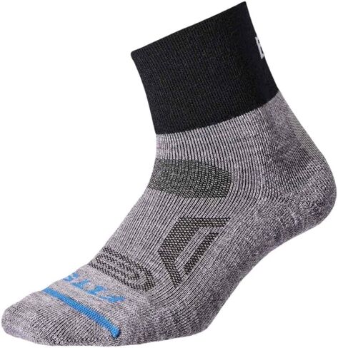 FITS Performance Trail – Outdoor Quarter-Length Socks for Trail Running, Hiking, Camping, Trekking, Fishing, Charcoal, M in Saudi Arabia