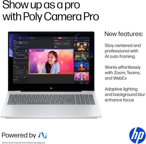 HP OmniBook 7 16" OLED Touchscreen Laptop, Intel Core 9 270H, 2K 120Hz Display HDR 500 nits, 16GB DDR5 RAM, 1TB SSD, Wi-Fi 7, Thunderbolt 4, Backlit Keyboard, Windows 11 Home, w/1TB Portable HDD in Saudi Arabia