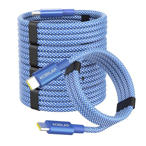 كابل USB C إلى USB C 3 حزم، سلك شحن سريع من النايلون المضفر 3 حزم 60 وات 6.6FT من النوع C متوافق مع iPhone 17/16، Galaxy S25، Pixel 9، MacBook، Chromebook، iPad Pro (بني، 3Pack-6.6ft) in Kuwait