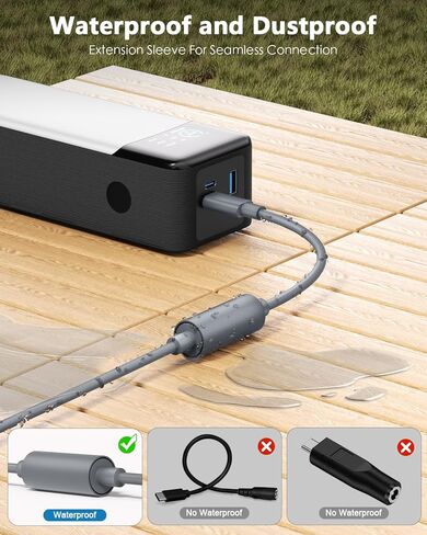 كابل تمديد محول Starlink Mini USB C إلى DC مناسب لكابل الطاقة Starlink Mini DC إلى DC، تحويل DC ذكر إلى نوع C ذكر لتشغيل Starlink مع شاحن 65W+ PD USB-C وبنك الطاقة in Kuwait