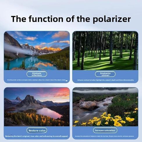 CUIFATI 37mm CPL Lens Filter, Polarizing Camera Lens Filter for Mobile Phone with 360 Degree Rotatable to Reduce and Reflections in Kuwait