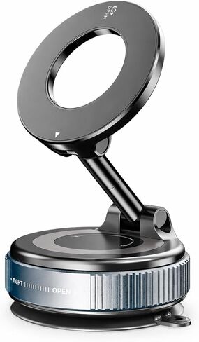 Magnetic Phone Car Mount with Suction Cup Base, 360° Rotation, Dashboard and Windshield Holder for iPhone and Android in Kuwait
