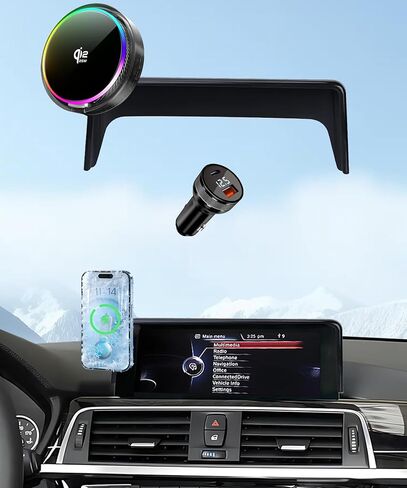 حامل هاتف مغناطيسي للسيارة BMW MINI Cooper 2007 2008 2009 2010 2011 2012 2013 ملحقات، لحامل الهاتف الخلوي المغناطيسي القوي MagSafe، مع مقبض الهاتف المحمول يدور 360 درجة in Kuwait
