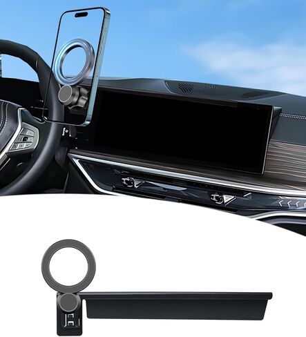 Magnetic Car Phone Mount for BMW MINI Cooper 2007 2008 2009 2010 2011 2012 2013 Accessories, for MagSafe Strong Magnets Cell Phone Holder, with Portable Phone Gripper 360° Rotation in Saudi Arabia