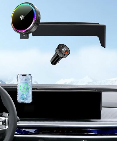 Magnetic Car Phone Mount for BMW MINI Cooper 2007 2008 2009 2010 2011 2012 2013 Accessories, for MagSafe Strong Magnets Cell Phone Holder, with Portable Phone Gripper 360° Rotation in Saudi Arabia