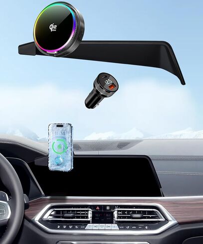 Magnetic Car Phone Mount for BMW MINI Cooper 2007 2008 2009 2010 2011 2012 2013 Accessories, for MagSafe Strong Magnets Cell Phone Holder, with Portable Phone Gripper 360° Rotation in Saudi Arabia