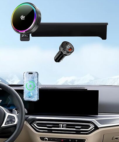 Magnetic Car Phone Mount for BMW MINI Cooper 2007 2008 2009 2010 2011 2012 2013 Accessories, for MagSafe Strong Magnets Cell Phone Holder, with Portable Phone Gripper 360° Rotation in Saudi Arabia
